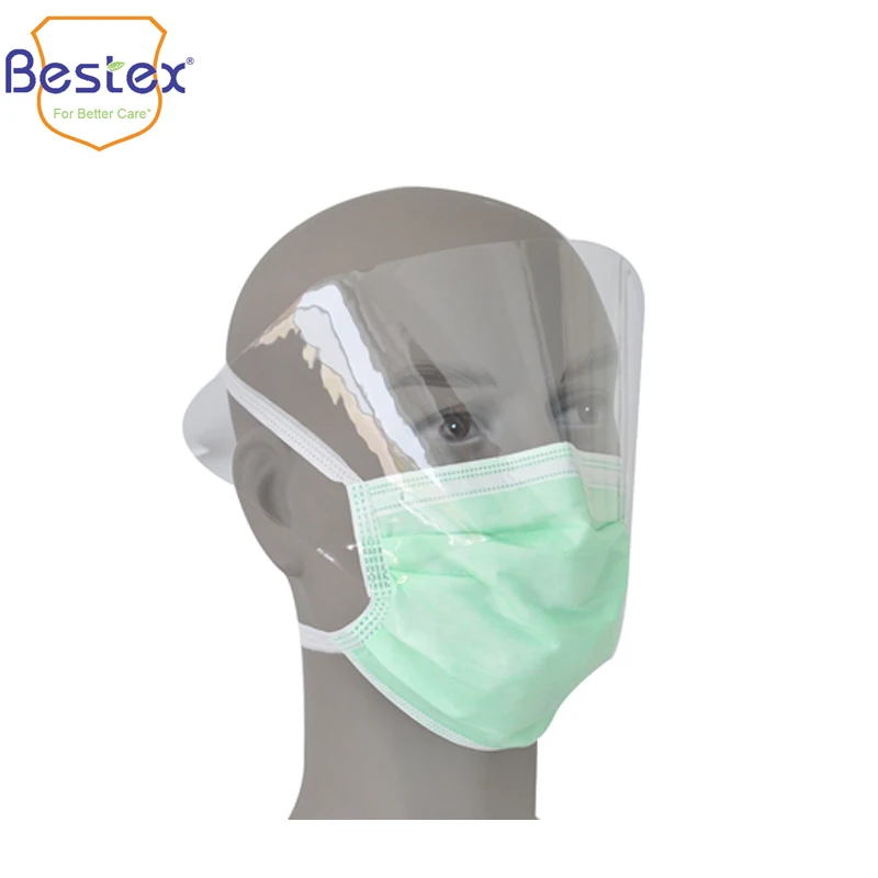 2024 EN Grade FFP2 New ASTM F2100 5 Py Protection Custom Colors Level 3 Medical Masks With Visor