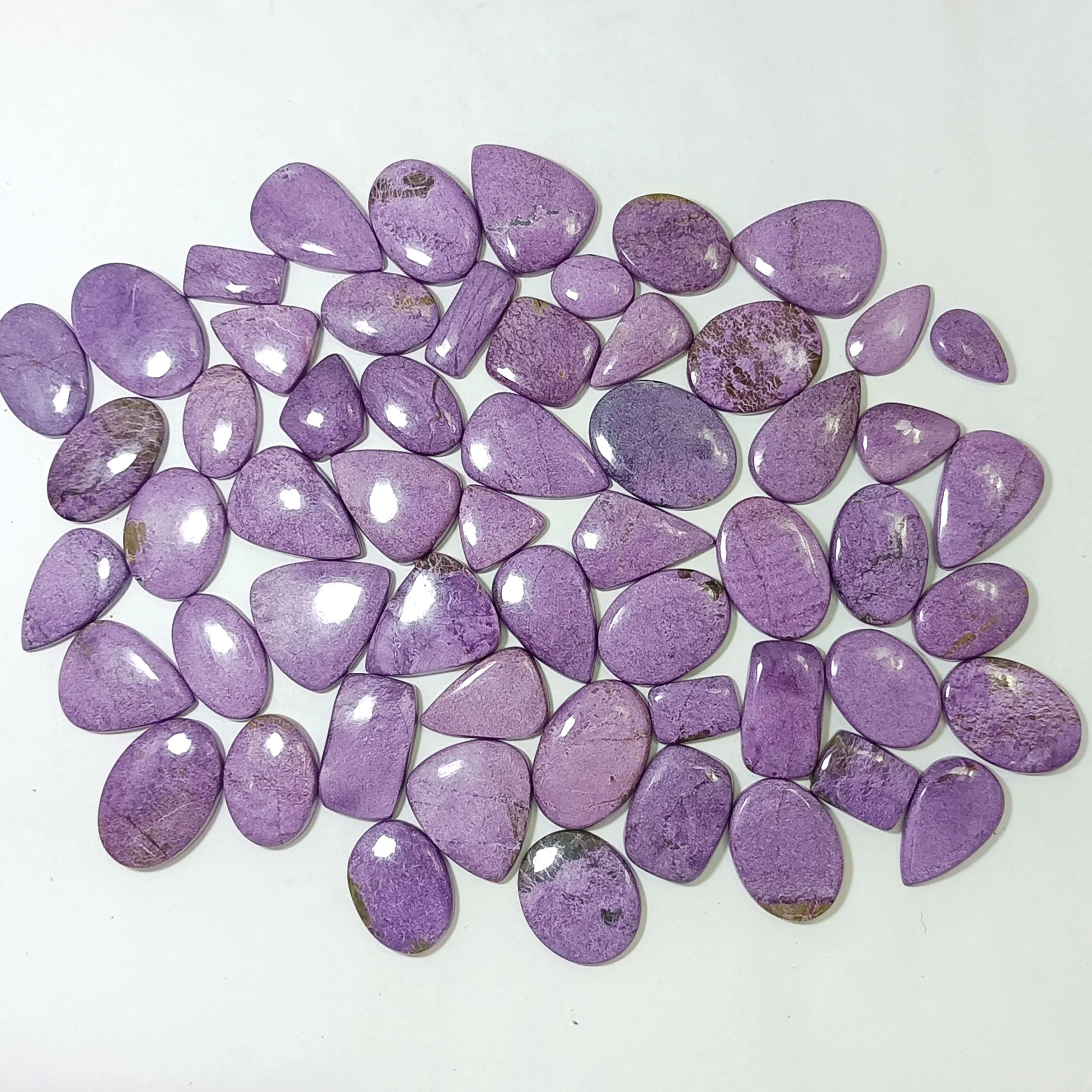 Natural Stichtite Cabochon Wholesale Lot Mix Shapes And Free Form Size Stichtite Cabochon For Jewellery Making