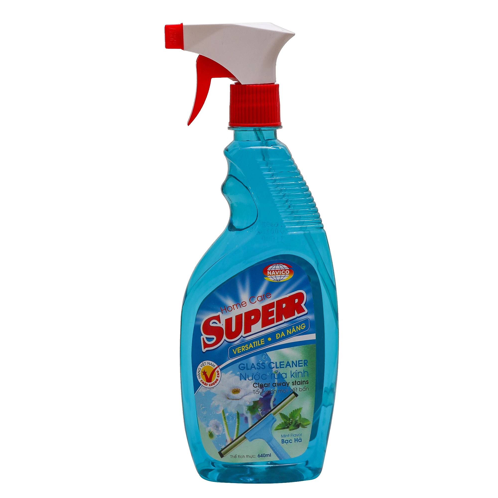 Super Clean 640ML Fresh Mint Scented Glass Cleaner Liquid Soap Product from Vietnam Ready for Export