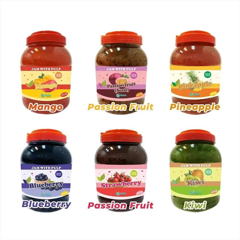 Factory direct Smooth Jam with Pulp-Strawberry perfect to go with Baguette Slices