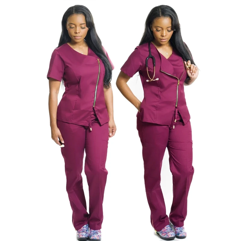 female scrubs talla grande filipina uniforme hospital hospital scrubs uniforms sets nurse with the zip up printed design