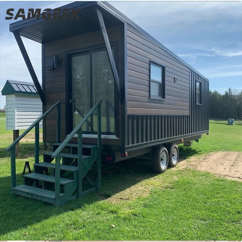 outdoor modern design house on wheels tiny home prefab container  tiny office light steel structure