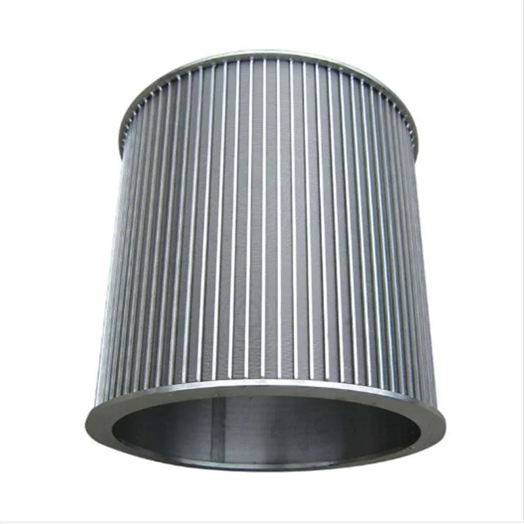 Stainless steel 304 316L Johnson screen wedge wire rotary drum trommel filter screen
