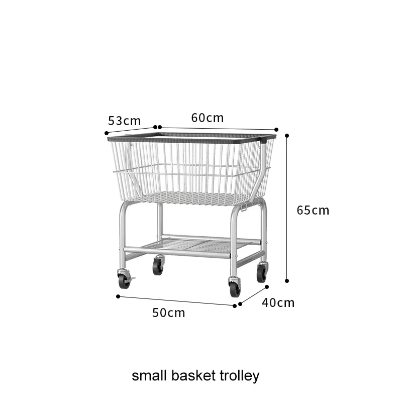 Movable Metal Clothes Hanger Coat Rack Stand With Laundry Basket Removable Laundry Cart Basket Standing Rack With Wheels