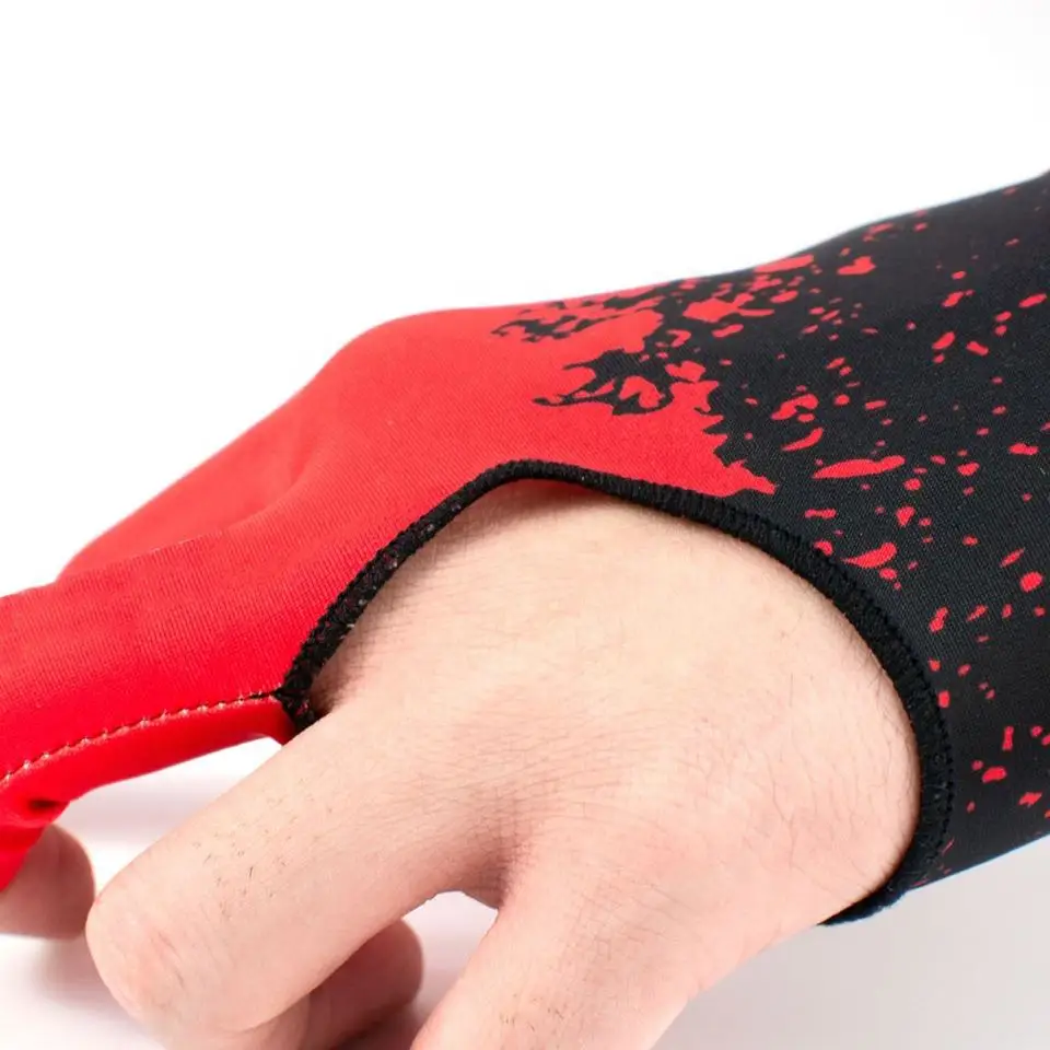 Custom billiards gloves three finger snooker cue gloves low price wholesale custom logo manufacturers