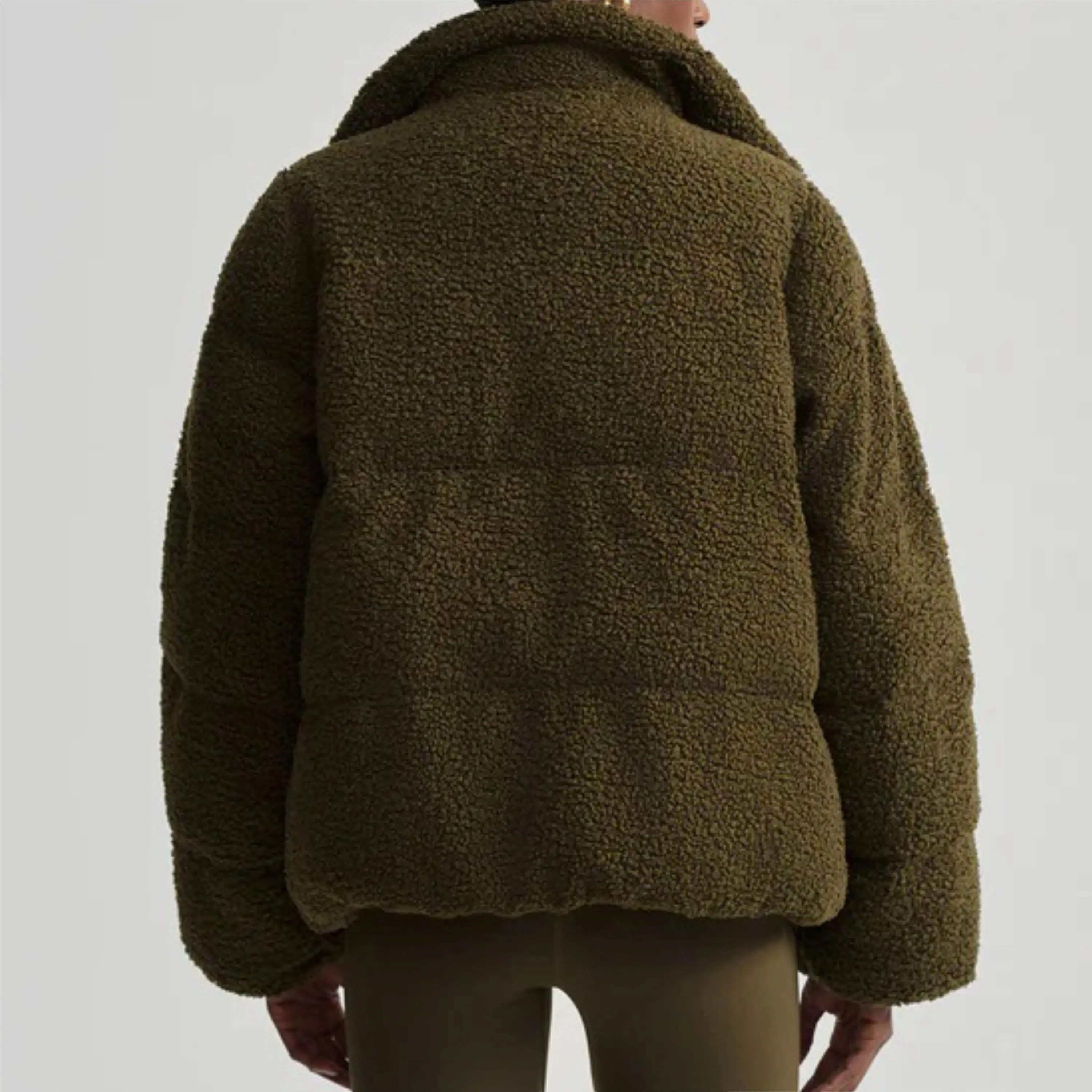 OEM Warm  Sherpa Puffer Jacket Cozy and Stylish Outerwear for Winter Comfort and Casual Wear