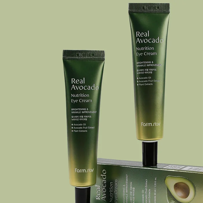 FARMSTAY REAL AVOCADO NUTRITION EYE CREAM  - made in Korean Cosmetic - Anti-Aging Anti-Wrinkle Whitening Dark Circles Nourishing