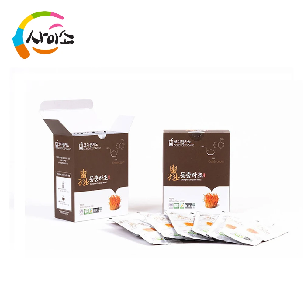 CYSO Korean 100% Organic Cordyceps Extract Savory And Light Liquid Tea 30ml x 12ea Contains Cordycepin Healthcare Drink Tea