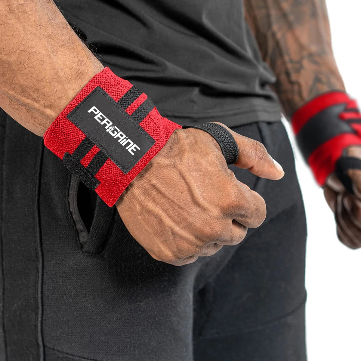 Custom Logo Leather Weight Lifting Straps With Silicon Rubber Premium Anti Slip Leather Gym Wrist Straps