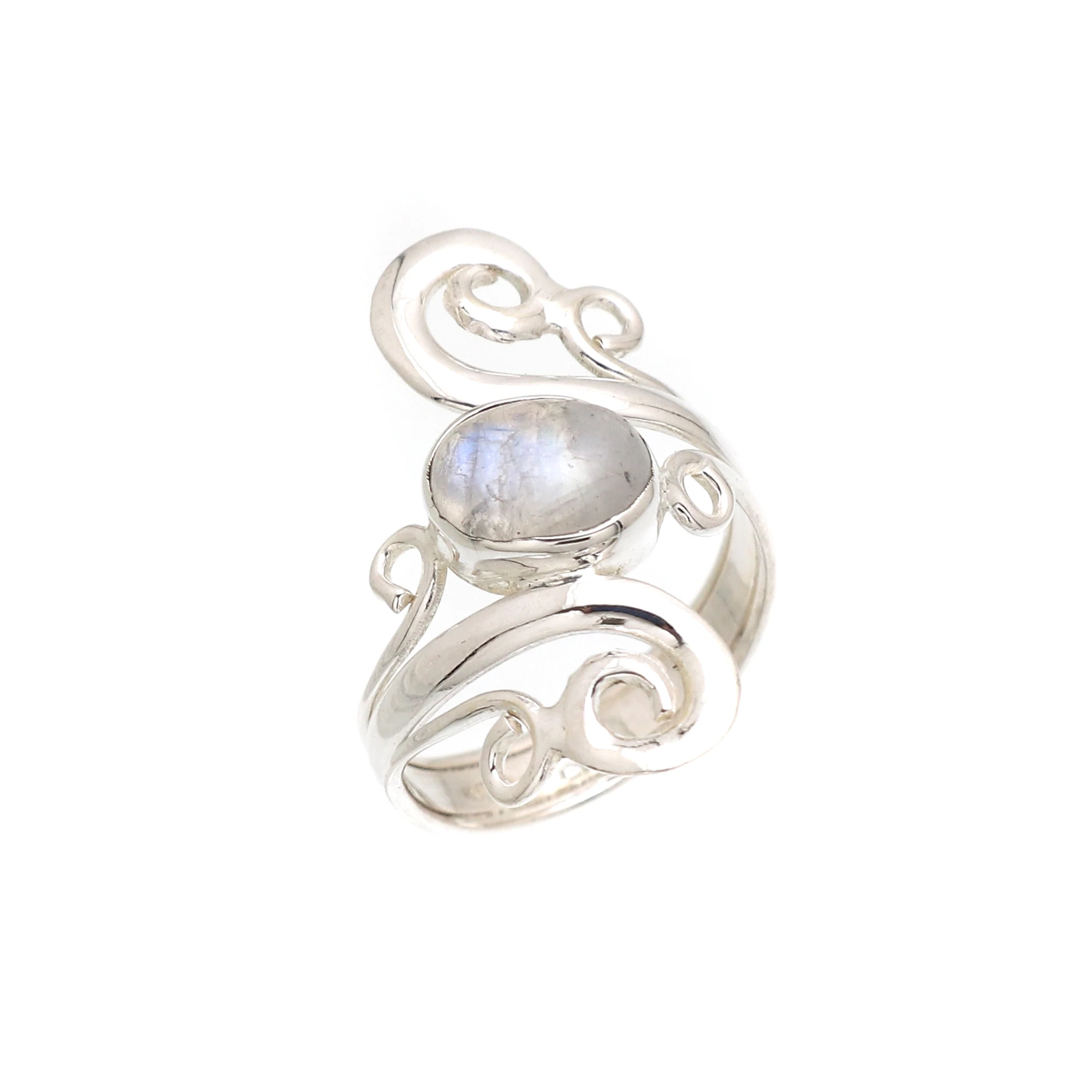 Wholesale Natural 925 Sterling Silver Ring Handmade Wedding Gift Her Mom Wife Garnet Red Onyx Moonstone Turquoise Birthstones