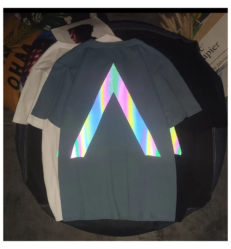New Trendy Customization Reflective Printing High Quality Cotton Oversize T Shirts For Men and Women
