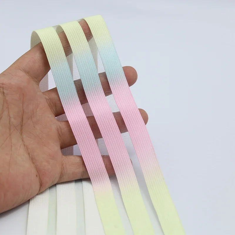 Hot product silk lace elastic bandage  nylon spandex woven jacquard elastic  garment bra elastic band