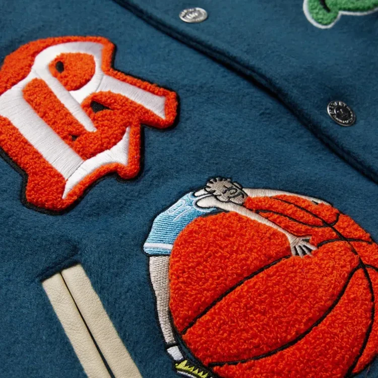 Varsity Jacket Fashion American Red Custom Logo Bulk Wholesale Blank Bomber Leather Sleeve Varsity Jackets