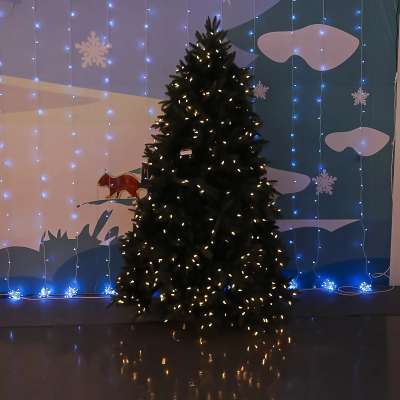 LED String 6Ft PVC PE Christmas Tree  With C3 light string