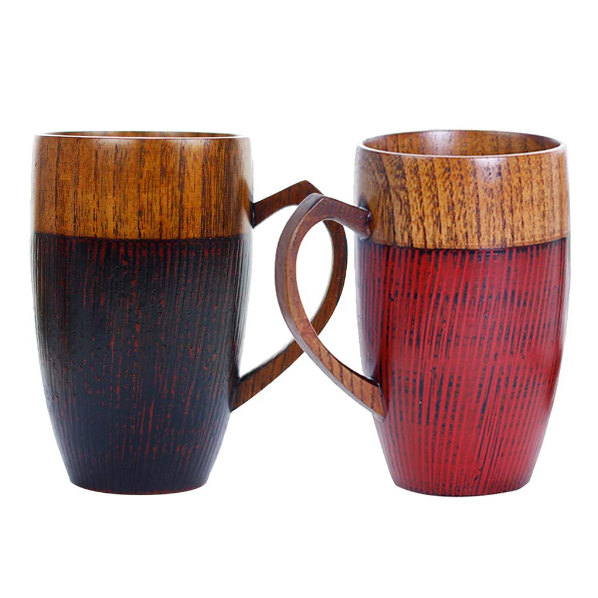 Набор кружек Viking для питья деревянных 2 круглых кружки вина и пива роскошное качество индивидуальные размеры домашние кофейные