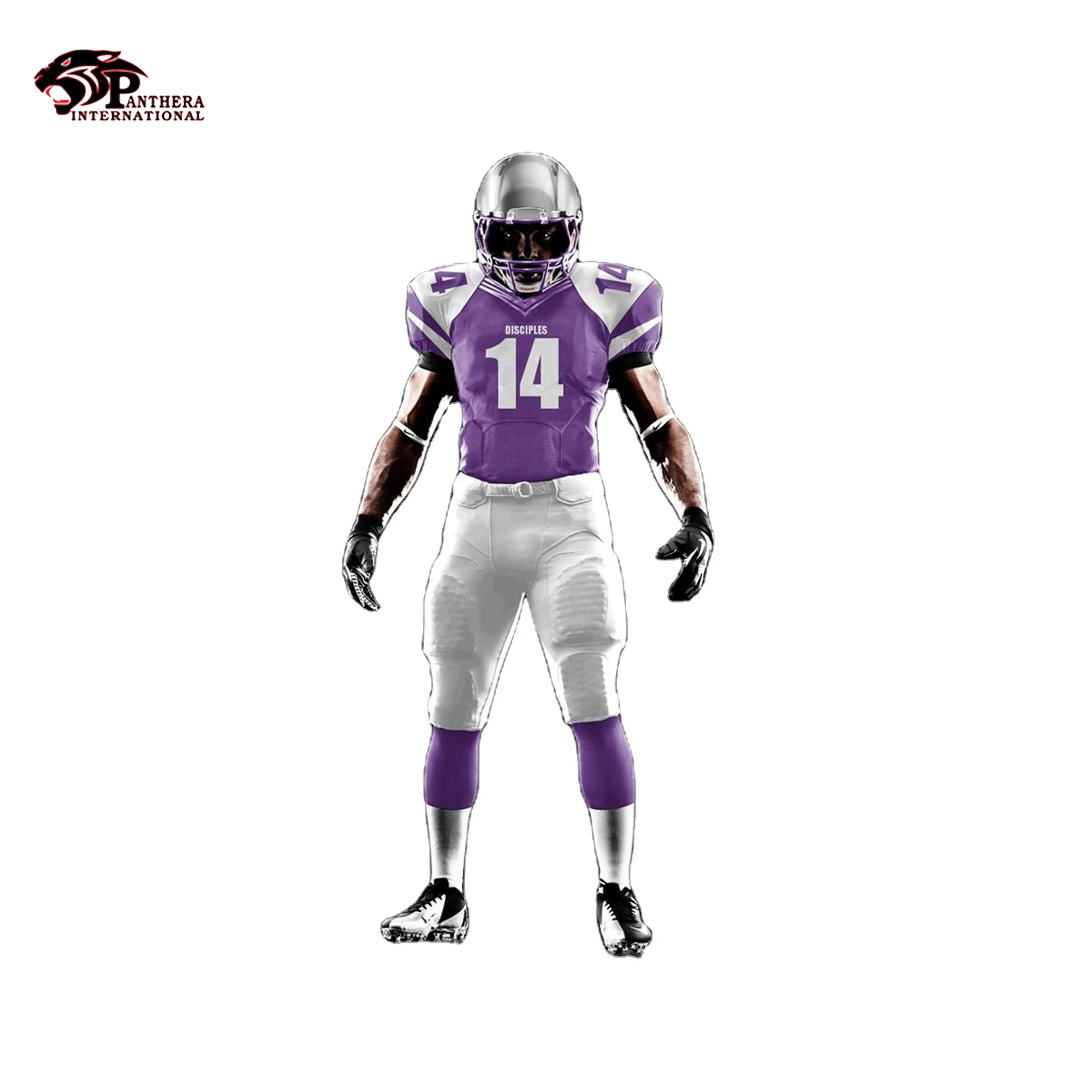 Purple White Combo New American Football Uniform High Quality American Football Jersey