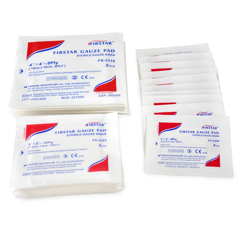 Disposable Medical gauze pad 2x2 3x3 Non Sterile Gauze Dressing Pads Nonwoven gauze Swab Sponge