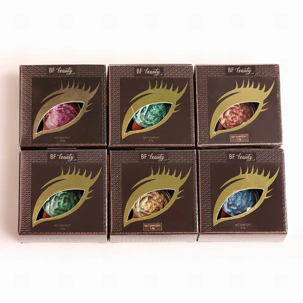 100% Vegan Cruelty Free No Logo Neutral Round Chameleon Eyeshadow Palette Single Pressed Glitter Shimmer Eyeshadow