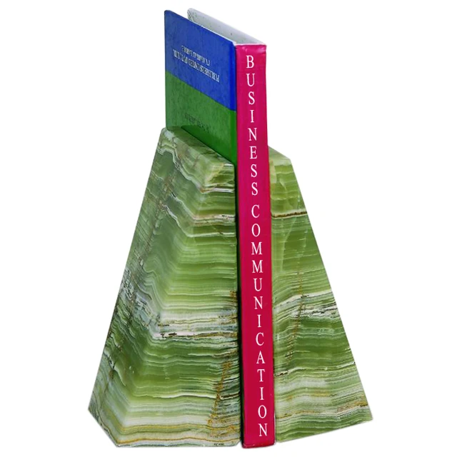 Marble & Onyx Natural Stone Bookends