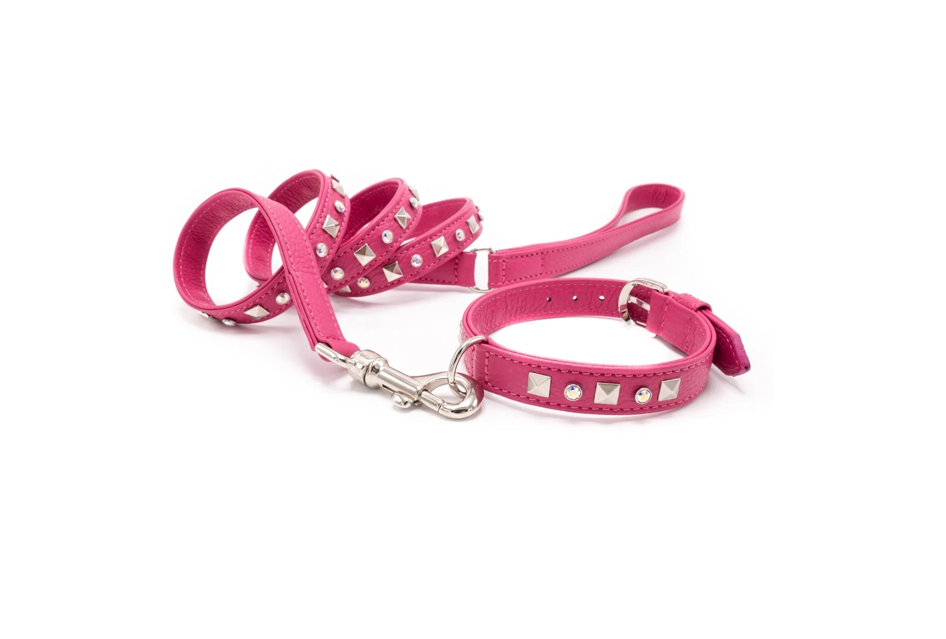 Handmade Genuine Leather Dog Collar and Leash Set Premium Quality Wholesale Dog Lead and Collar