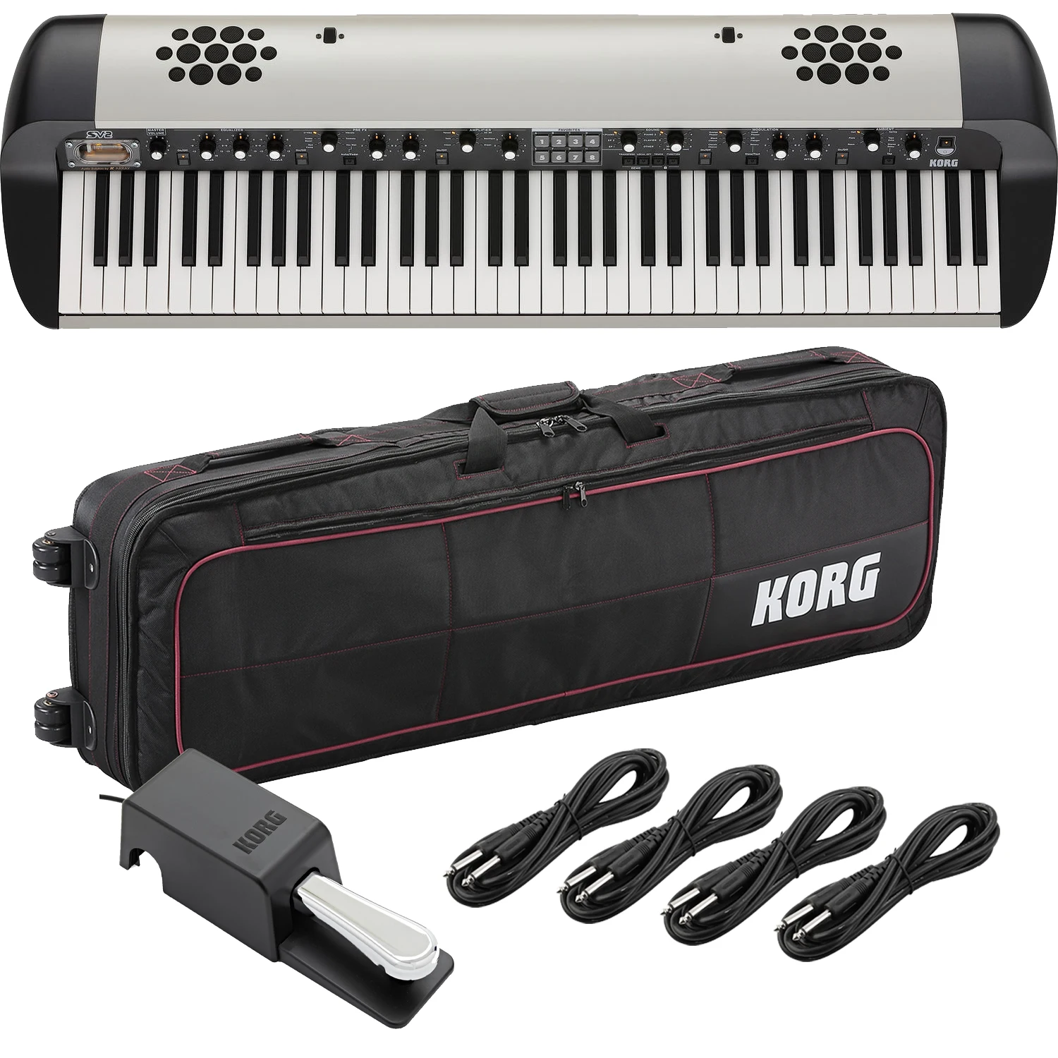 Brand New KorgS SV-2S 73-Key Vintage Stage Piano Keyboard with Speaker System (Creme) In Stock Worldwide fast delivery