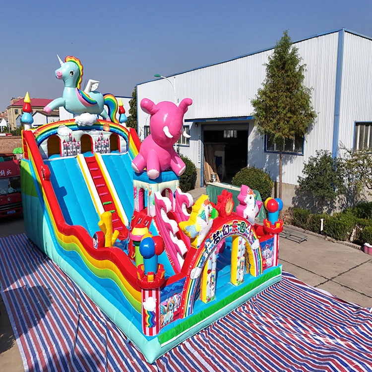 Cheap price China factory directly supply inflatable castle attractions for amusement park for sale