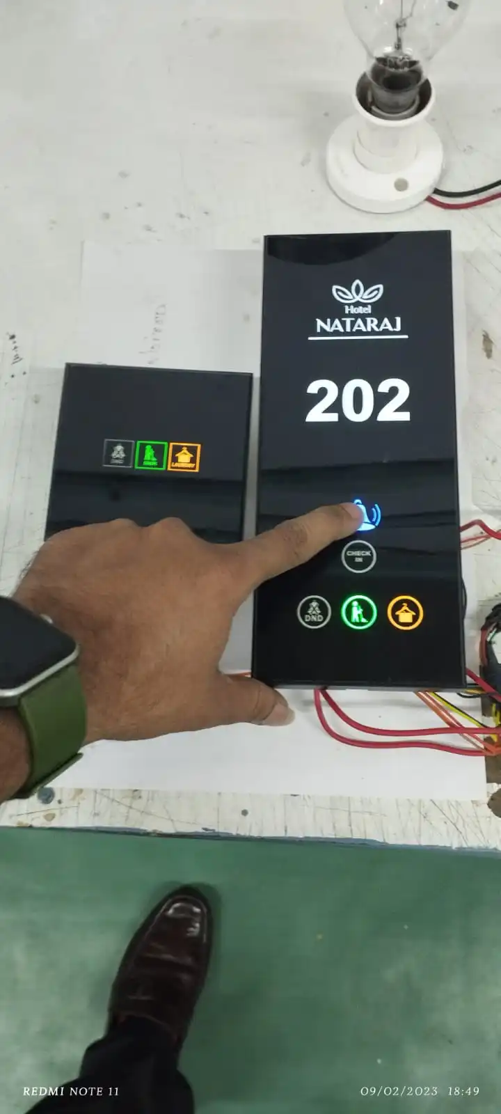 Fox Domotics Hotel Guest Room Multi functional Corridor Panel Corridor Panel Without Room Number Switch with DND MMR BELL