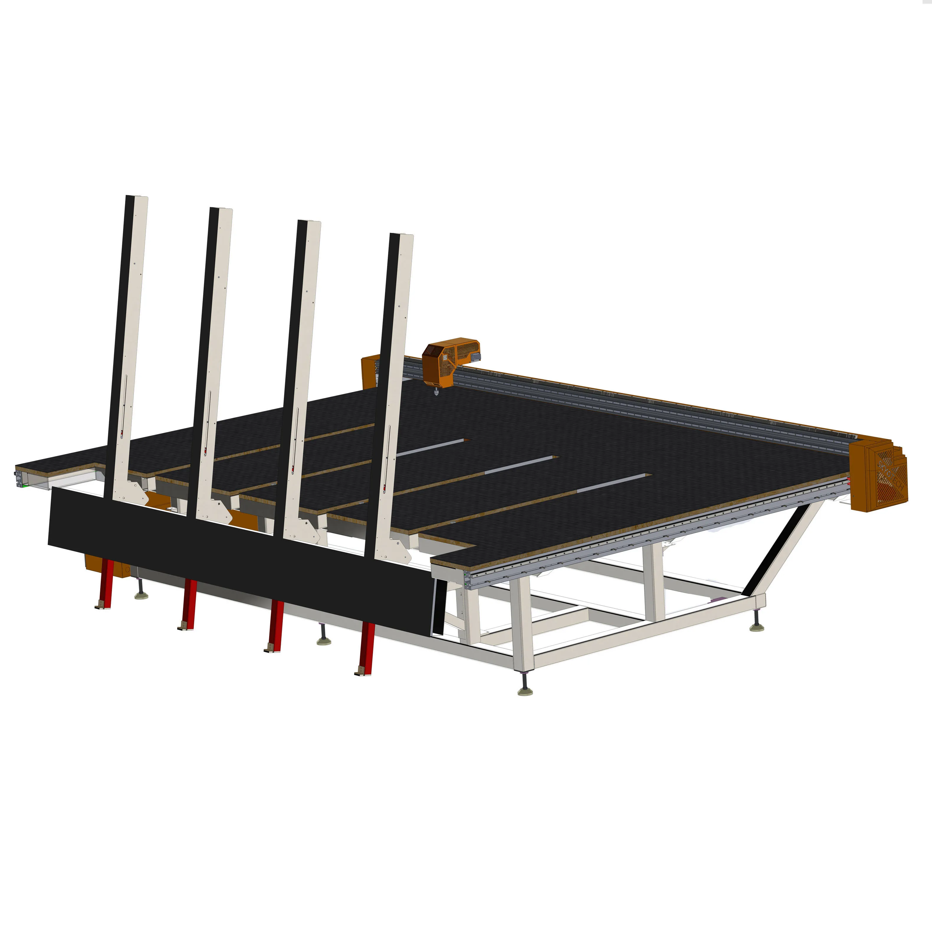 High quality CNC glass cutting machine Sherhan 2633 equipment for linear and curved cutting of glass and mirror sheets