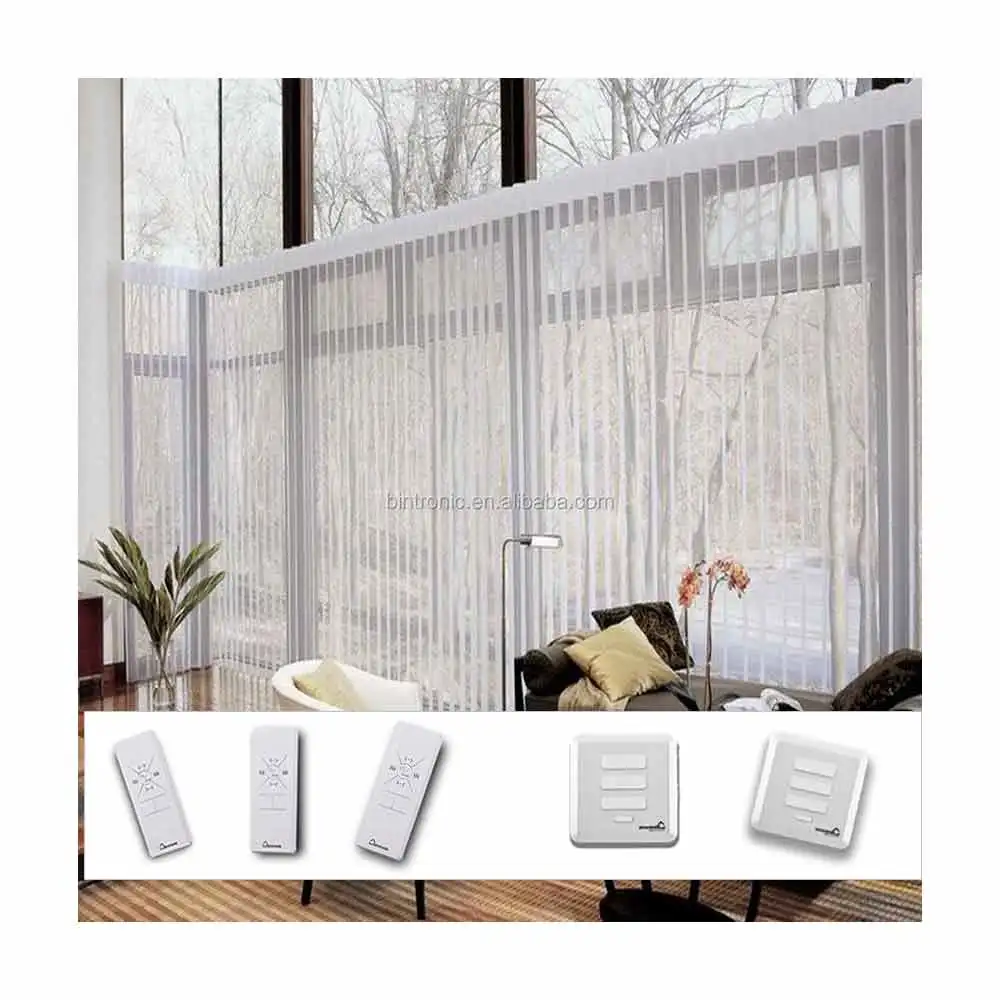 Bintronic, тайваньские моторизованные направляющие для штор, моторизованные вертикальные жалюзи, венецианские жалюзи, вертикальные аксессуары