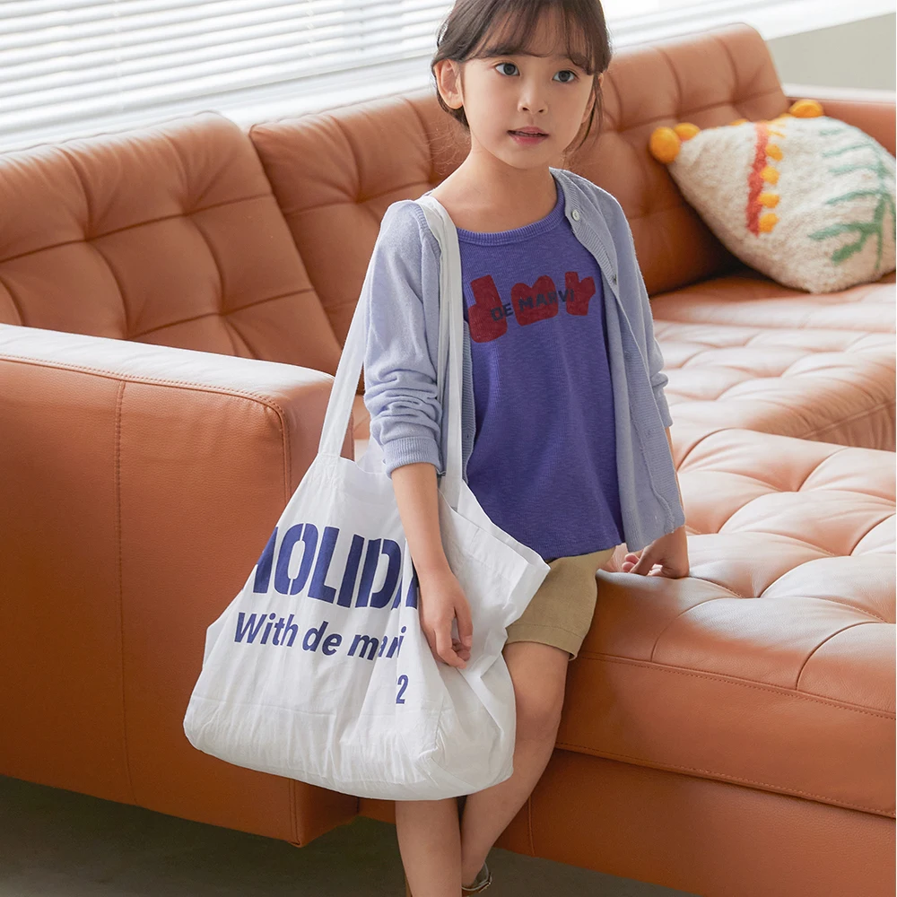DE MARVI Kids Toddler Cotton Letter eco shoulder bag Boys Girls Summer Four season Wholesale Korean Manufacturer MADE IN KOREA