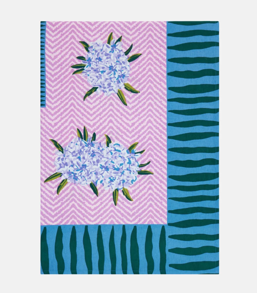 High quality super soft 100% cotton fabric for tablecloth printed cotton fabric with blue striped trim