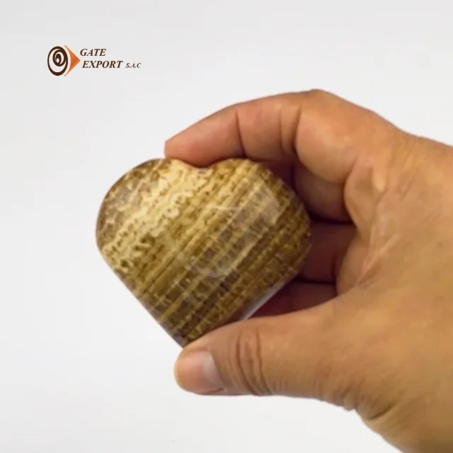 ARAGONITE STONE HEART SHAPE/HANDMADE/ARTISAN/CRAFT/STONECRAFT/HANDICRAFT/TEMPLE/HAPPINESS/PURITY/SERENITY