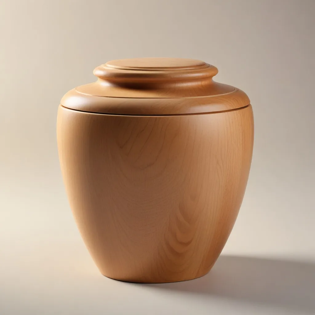 Affordable Price Cremation Urns with Solid Wooden Made Round Shaped Latest Designed Cremation Urns For Sale