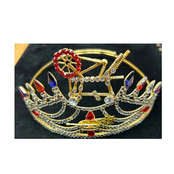 HOJ Crown масонские героини иерихонской короны золотого тона регулируемые с футлярой масонских героинь Великой в
