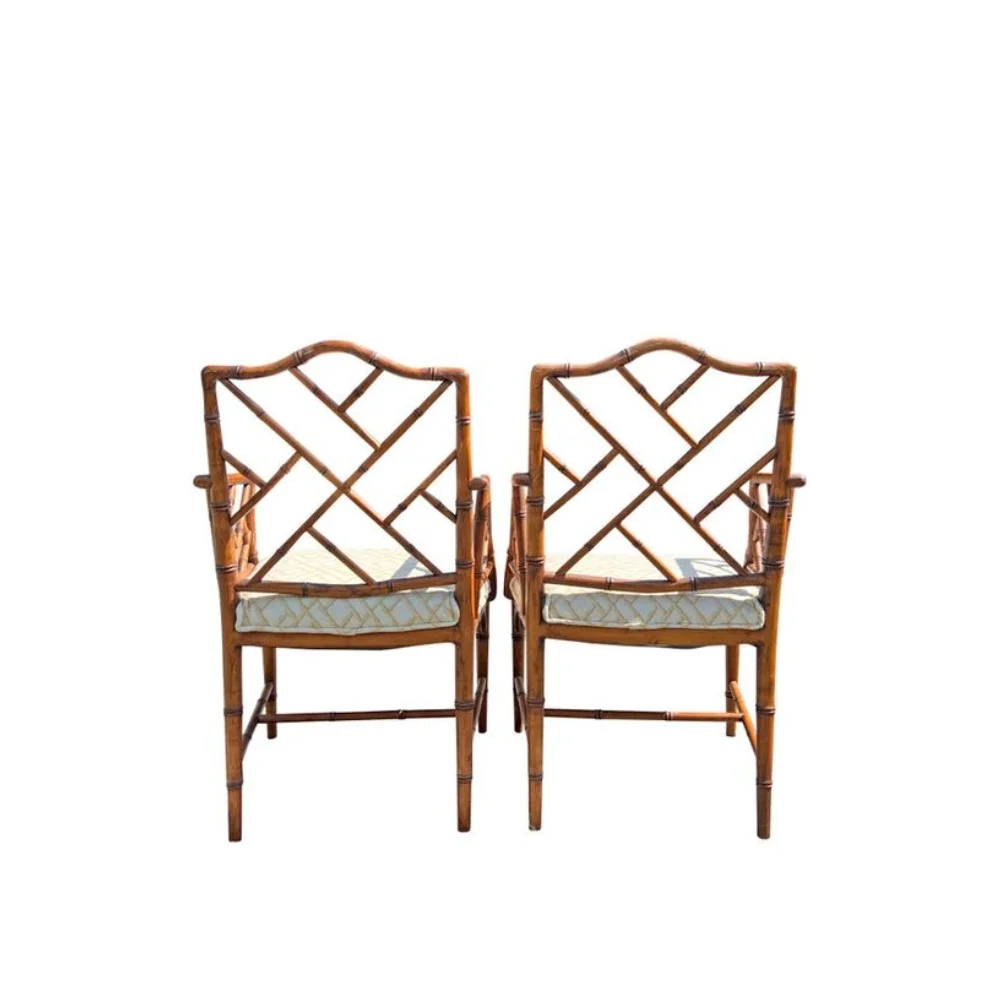 Best selling wholesale vintage design rattan wicker bamboo arm chairs for living room furniture made in Viet Nam
