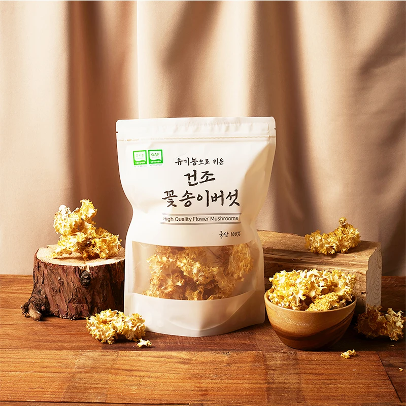 Korea Jipyeongsun MushFarm GAP Organic Dried Flower Medicinal Mushroom 50g For Skin Aging/ Gout/ Hyperlipidemia/ Etc