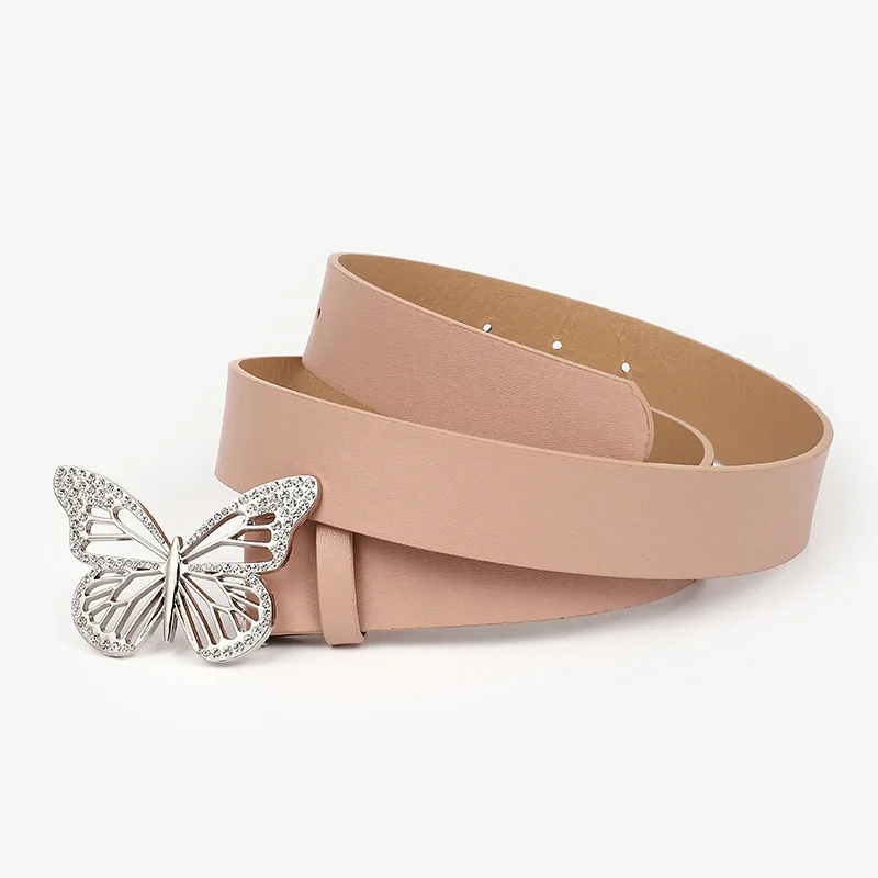 Wide Dress Wholesale Butterfly Buckle Women Faux Leather Girdle Belts Female Belt Fashion Jeans Belts for Ladies Women