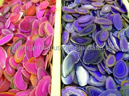 GORGEOUS COLORED AGATE SLICES WHOLESALE