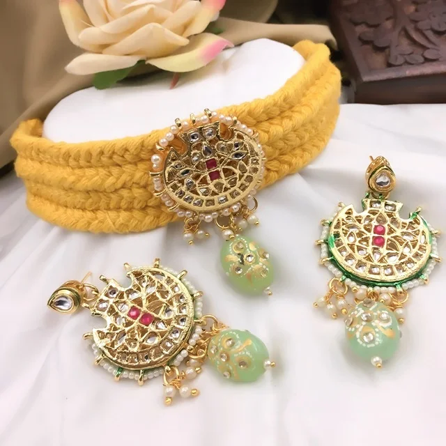 2024 Wedding wear Kundan and ruby stone necklace set-New Fashionable Women Wear Imitation Jewelry Necklace Set-Indian Jewellery