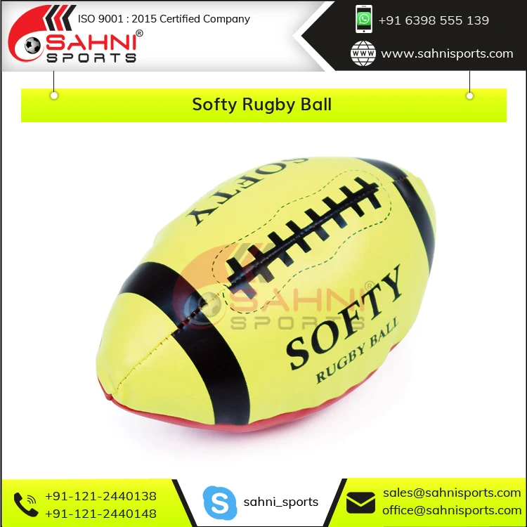 Top Quality Wholesale Kids Play Education and Learning Toys Soft Vinyl Fabric Rugby Ball Available in Different Colors