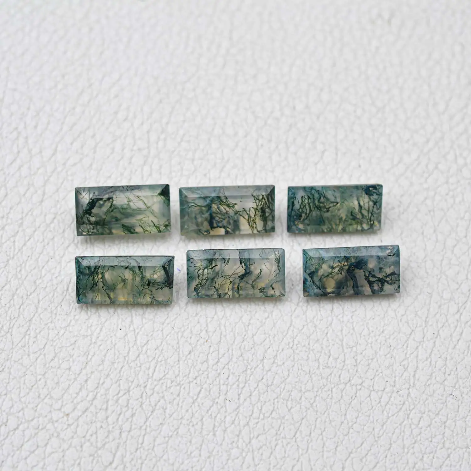 Green Moss Agate Faceted Baguette Cut Loose Gemstone Best Quality Wholesale Price 3x6mm To 8x16mm Most Trending Items Right Now