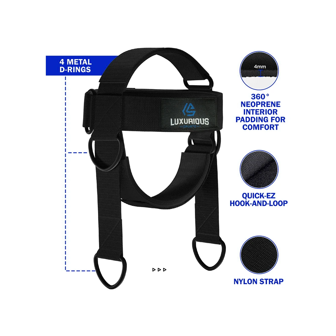 Wholesale Custom Nylon Power Gym Neck Head Harness for Weight Lifting Gym Workouts Tailored Specifically for Neck Training