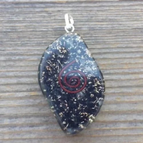 Pyrite orgone pendant:eye shaped orgonite pendant for sale:reiki healing stone:emf protection:crystal pendant:agate:craft:pyrite
