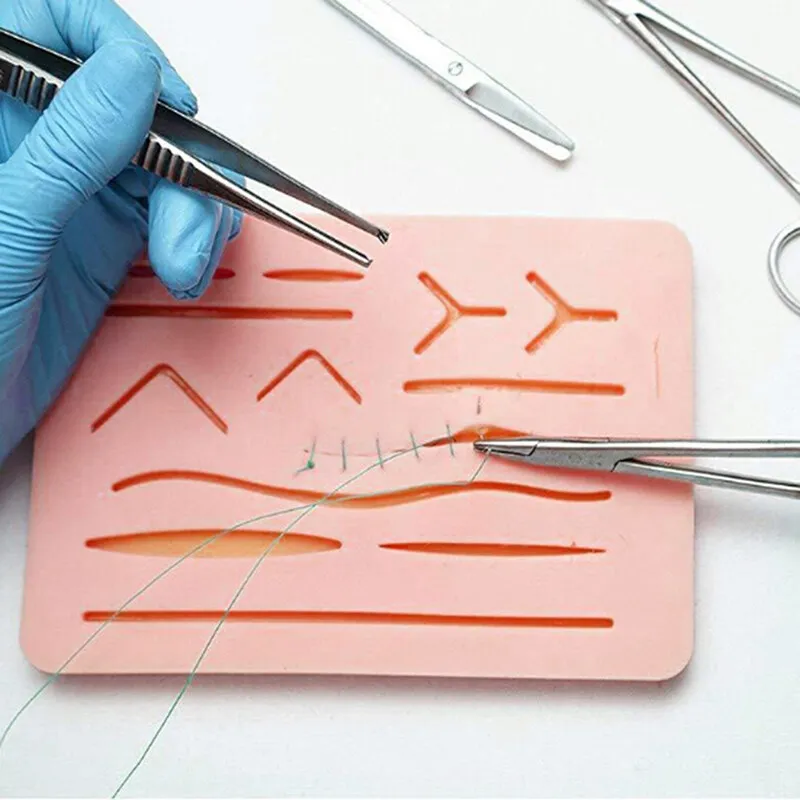 suture training practice pad good quality silicone dissecting kit set students