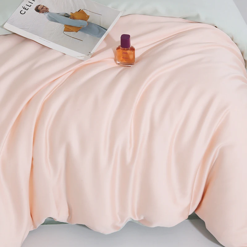 300Tc Luxury Organic Bedding Sets Double Bed Set Wholesale Super Soft Fitted Sheet Bed Sheets Tencel  Bedding set