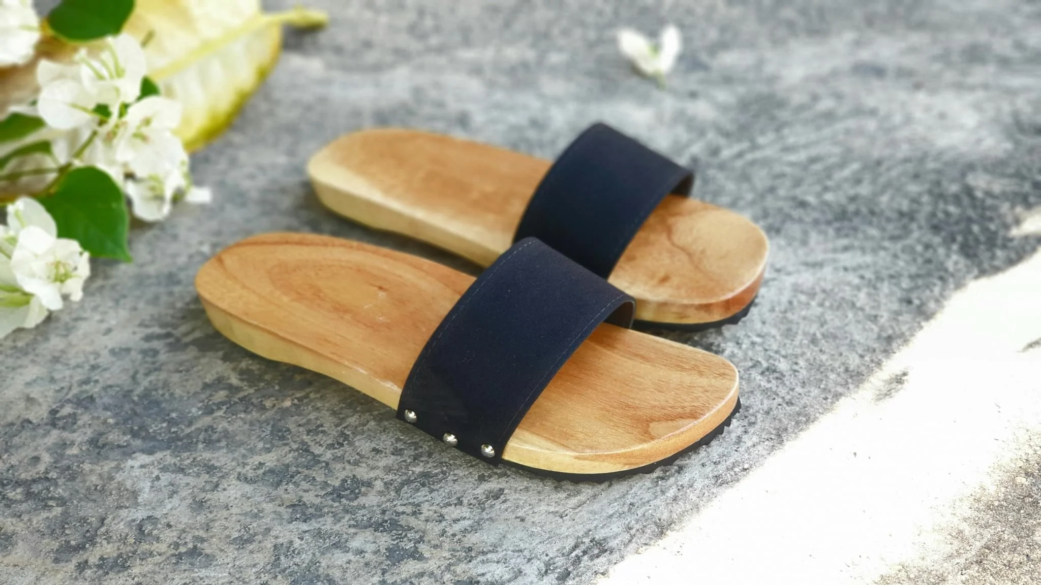 wedge heel women solid wood sole anti slip wooden sandal sole Wooden Clogs shoes