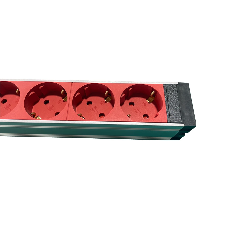 19inch Rack Mount PDU with 8 Euro Schuko Sockets to Euro Schuko Plug