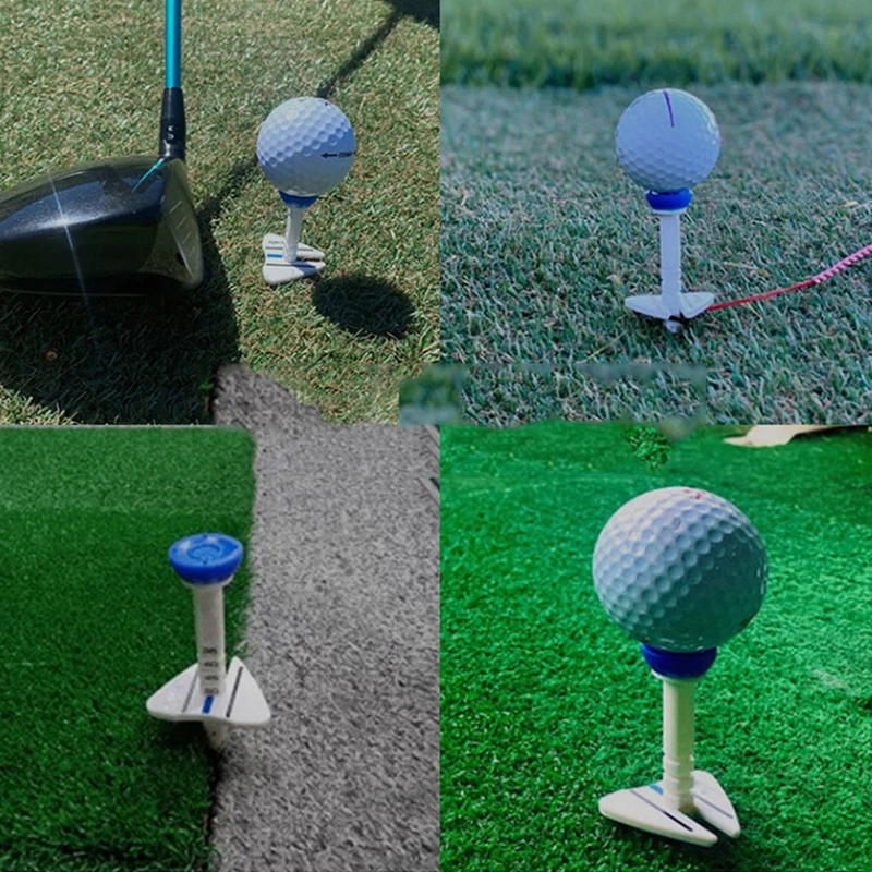 Reduce Friction Triangular Plate Aiming Line Adjust Tee Shot Direction Big Head Golf Tees Premium Adjustable Golf Tee