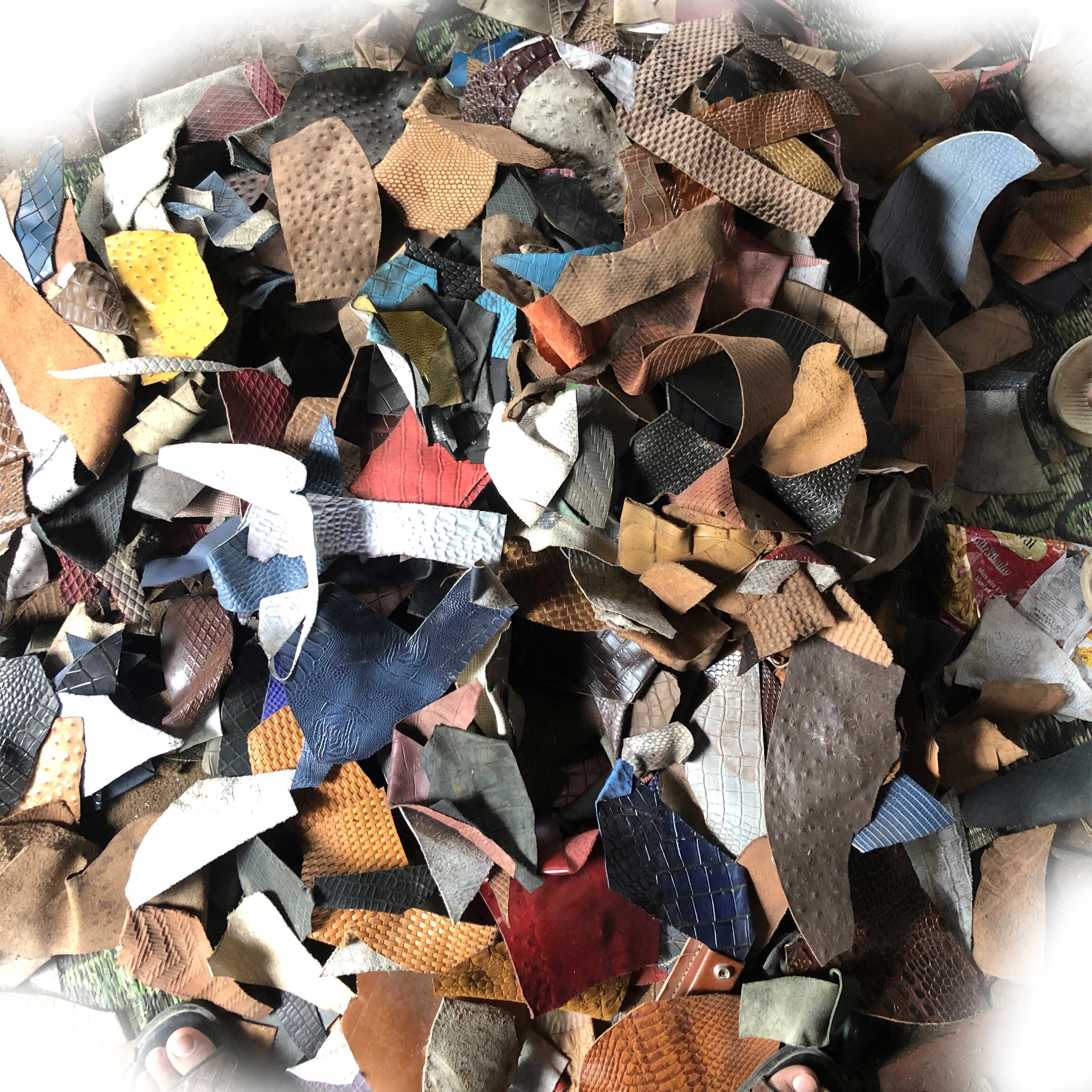 OEM Factory Made Rich Grain Leather Different Skin textured leather scrap