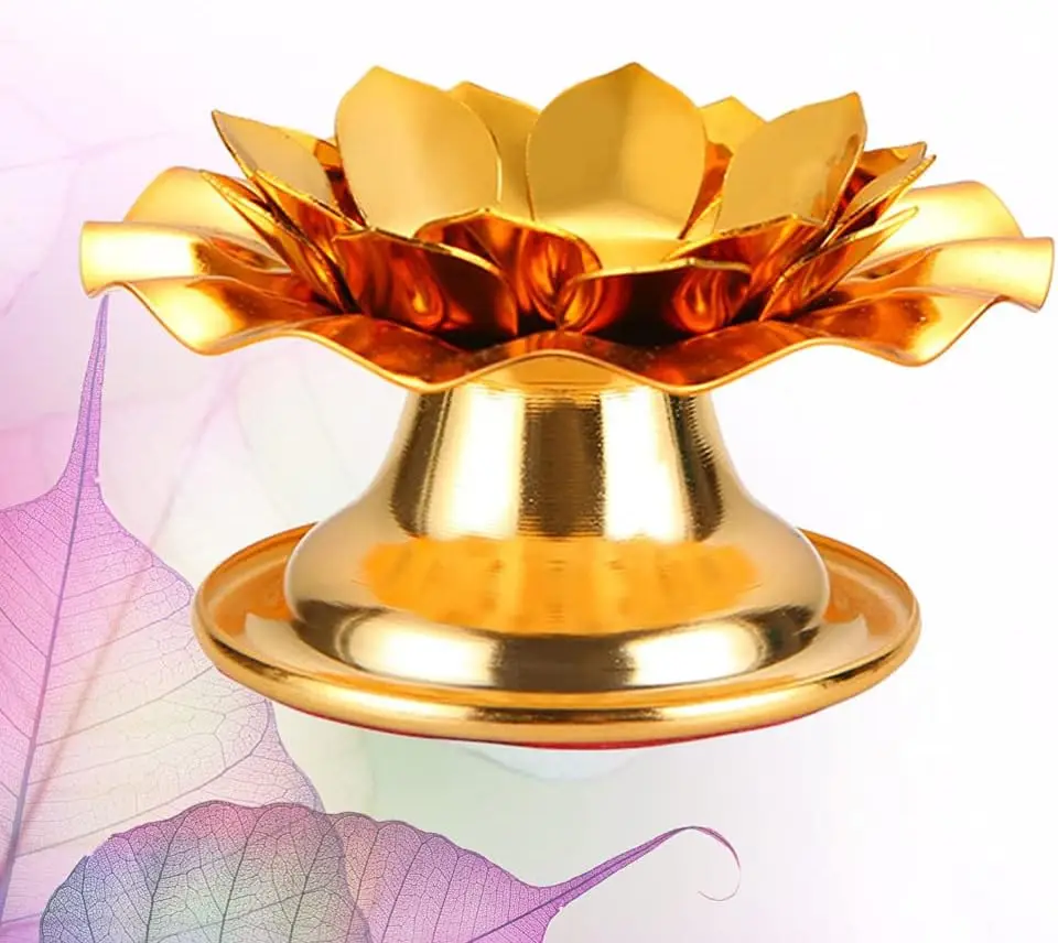 Brass Urli Desk Decor Ghee Lamp Candle Holder Butter Lamp Holder Brass Tea Light Holder